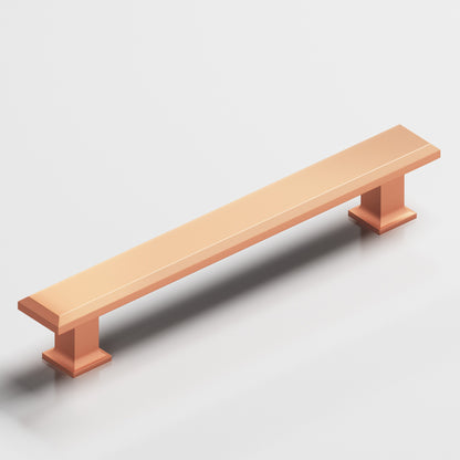 Colonial Bronze 274 Square Beveled Pull with Flared Square Posts - Matte Satin Copper