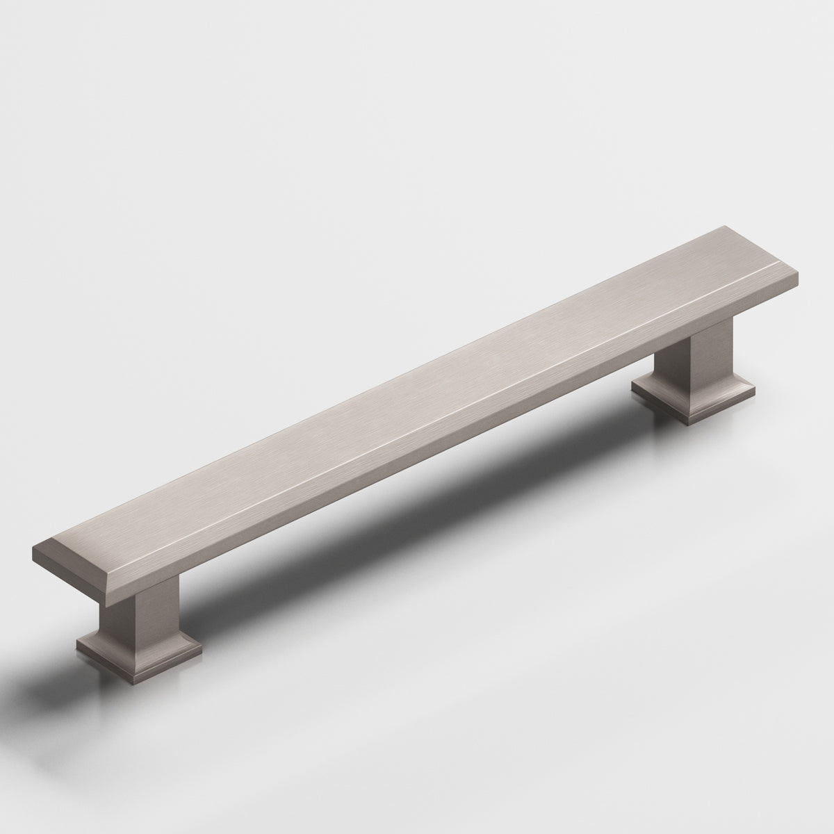 Colonial Bronze 274 Square Beveled Pull with Flared Square Posts - Matte Satin Nickel