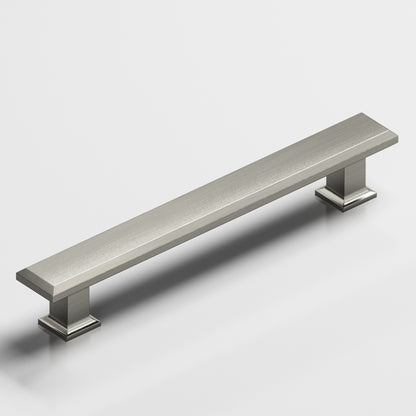 Colonial Bronze 274 Square Beveled Pull with Flared Square Posts - Nickel Stainless
