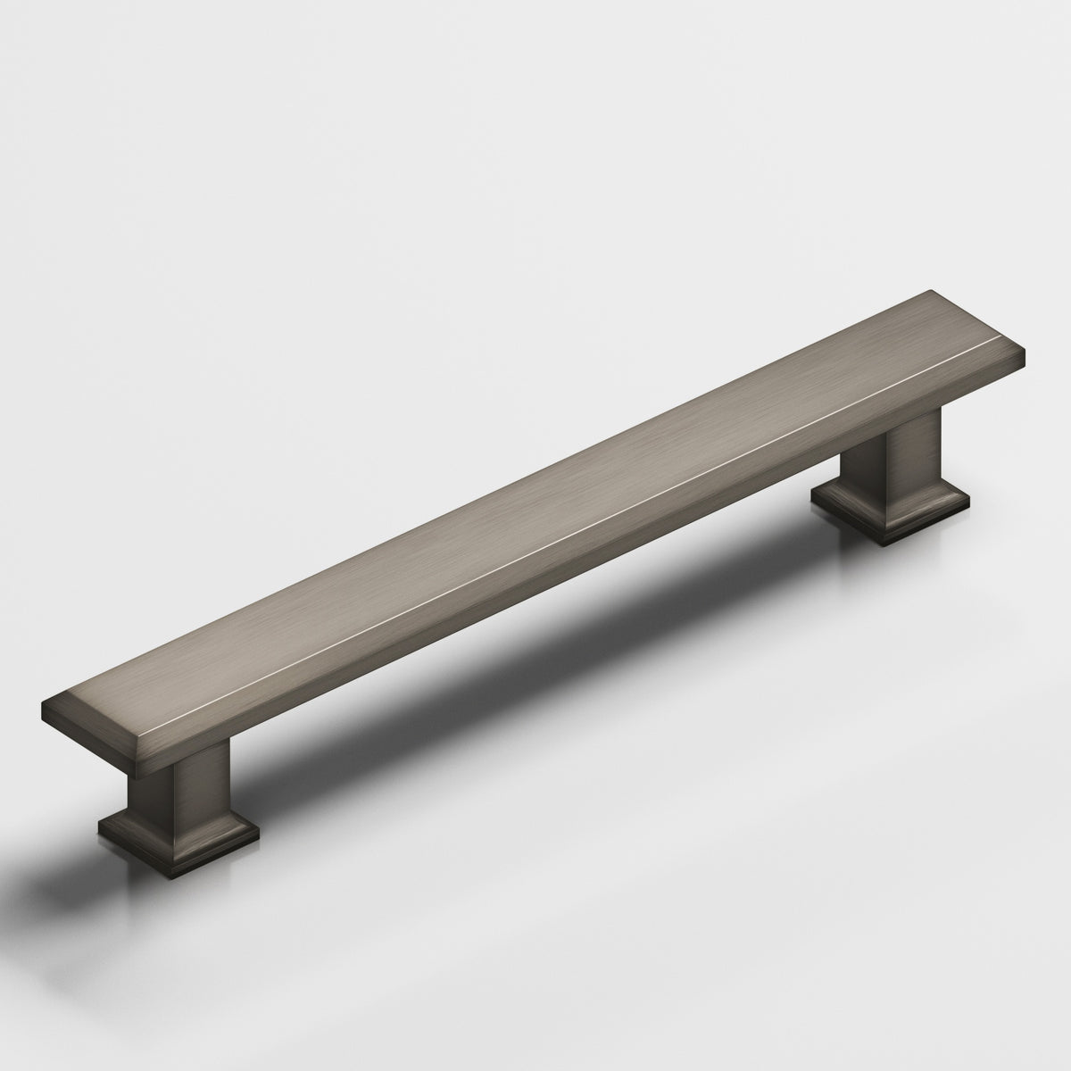 Colonial Bronze 274 Square Beveled Pull with Flared Square Posts - Pewter