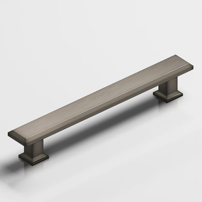 Colonial Bronze 278 Square Beveled Pull with Flared Square Posts - Pewter