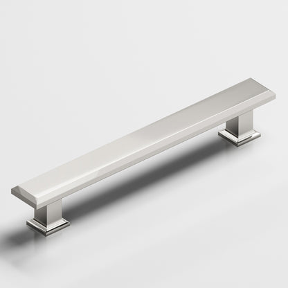 Colonial Bronze 278 Square Beveled Pull with Flared Square Posts - Polished Nickel