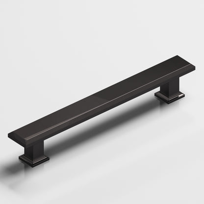 Colonial Bronze 274 Square Beveled Pull with Flared Square Posts - Satin Black