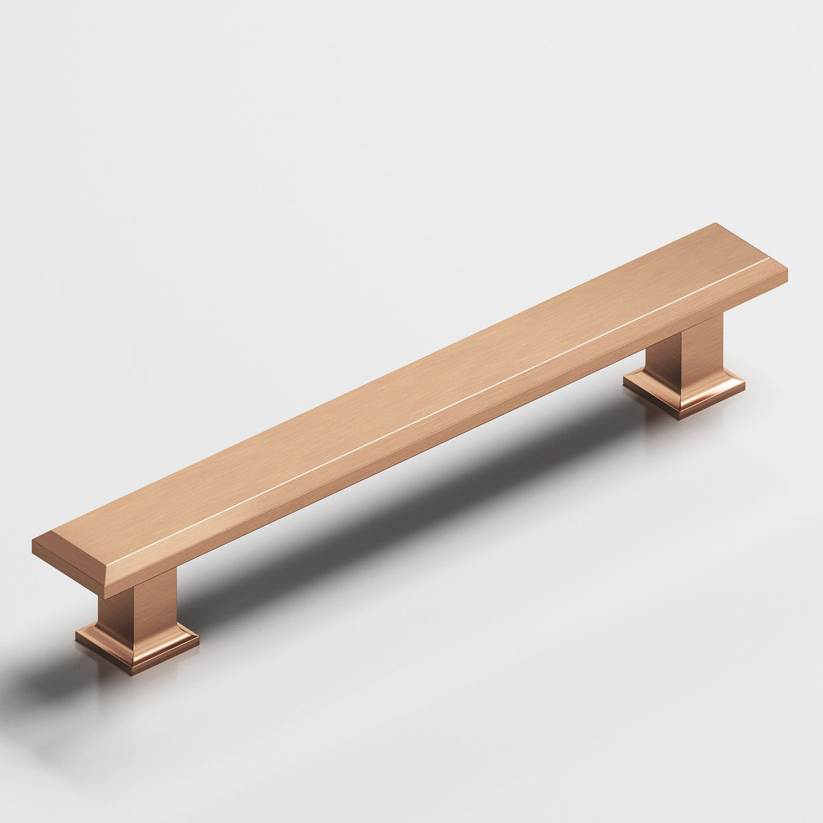 Colonial Bronze 279 Square Beveled Appliance Pull with Flared Square Posts - Satin Bronze