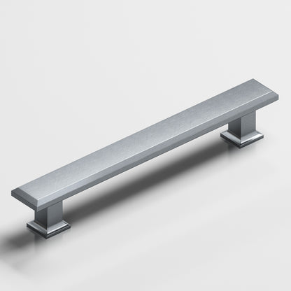 Colonial Bronze 274 Square Beveled Pull with Flared Square Posts - Satin Chrome