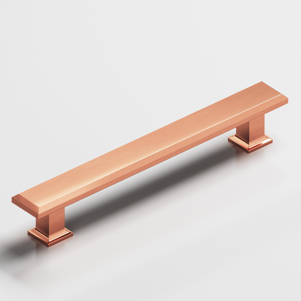 Colonial Bronze 274 Square Beveled Pull with Flared Square Posts - Satin Copper