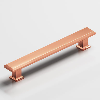 Colonial Bronze 274 Square Beveled Pull with Flared Square Posts - Satin Copper