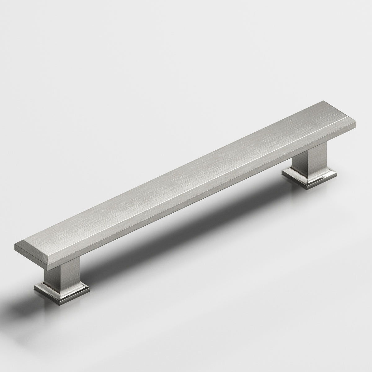 Colonial Bronze 279 Square Beveled Appliance Pull with Flared Square Posts - Satin Nickel