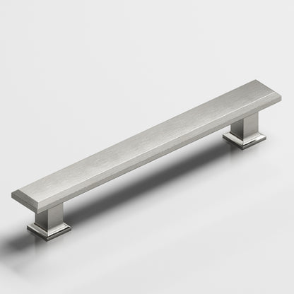 Colonial Bronze 278 Square Beveled Pull with Flared Square Posts - Satin Nickel