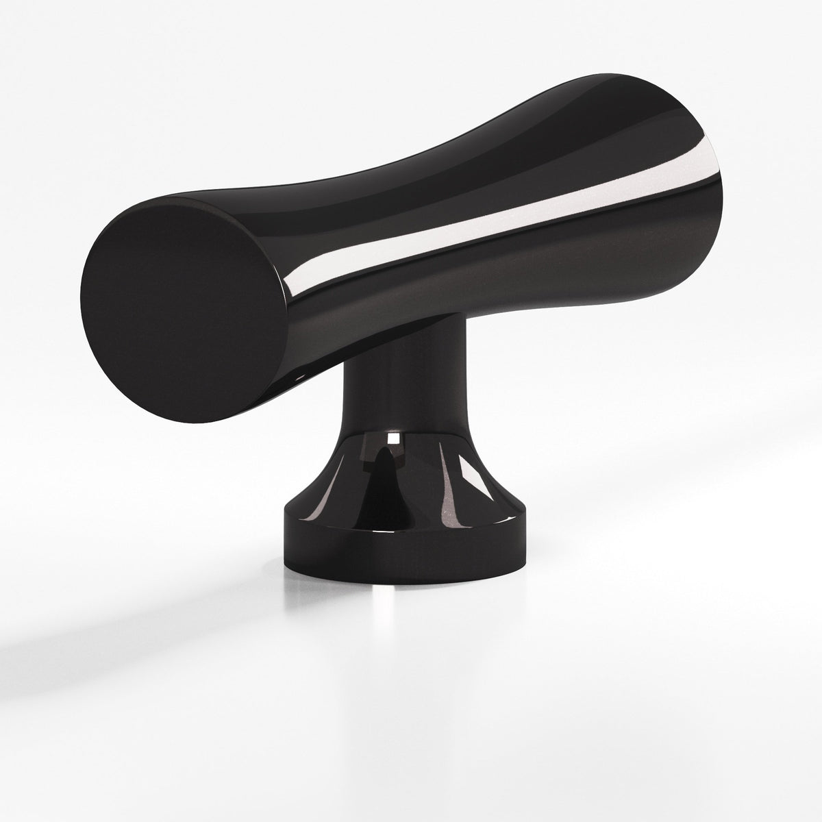 Colonial Bronze 290 Hourglass T-Knob, 2 in - Satin Black