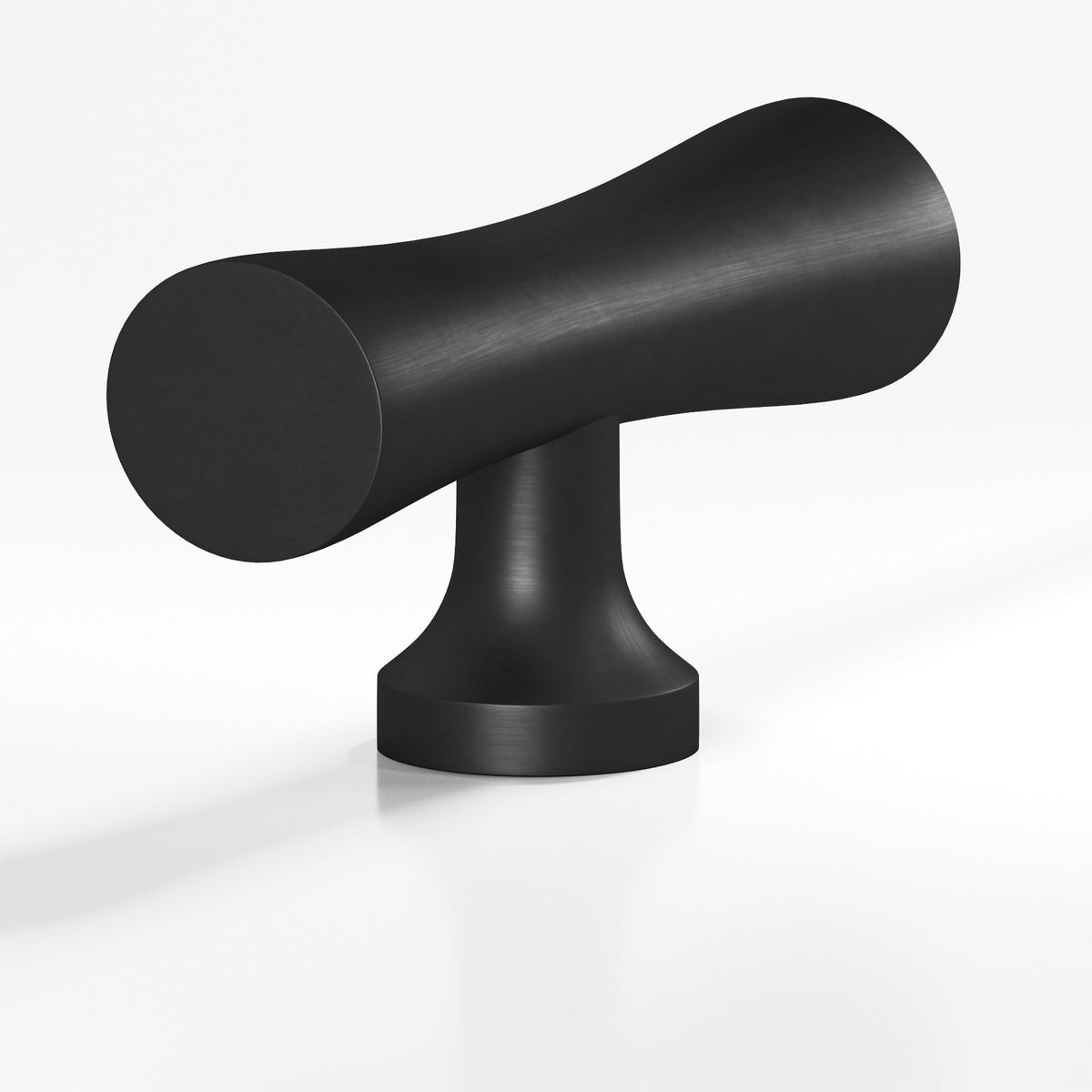 Colonial Bronze 290 Hourglass T-Knob, 2 in - Matte Satin Black