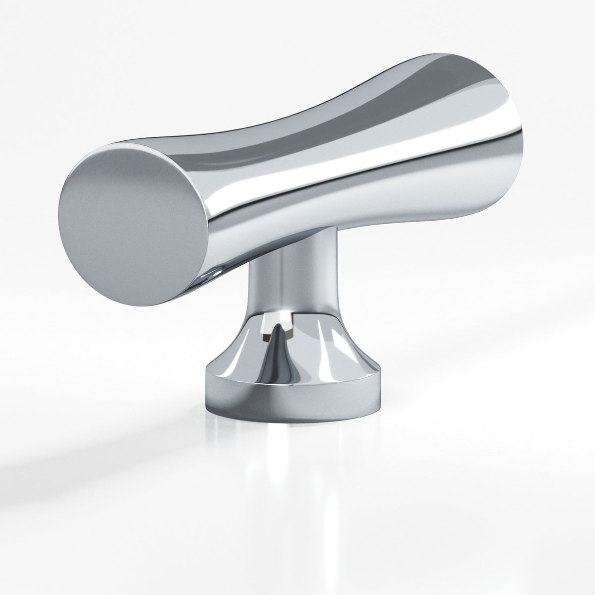 Colonial Bronze 290 Hourglass T-Knob, 2 in - Polished Chrome