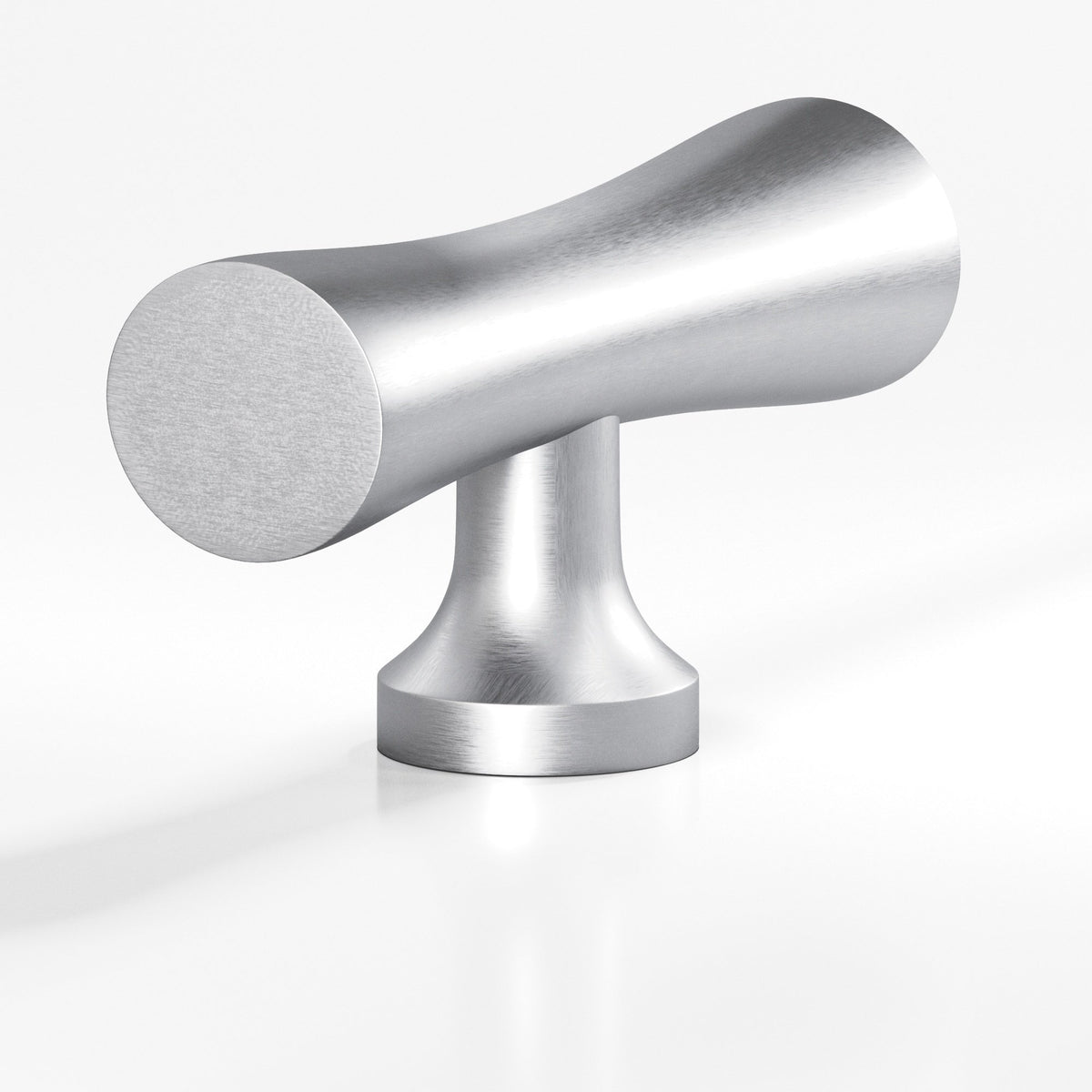 Colonial Bronze 290 Hourglass T-Knob, 2 in - Matte Satin Chrome