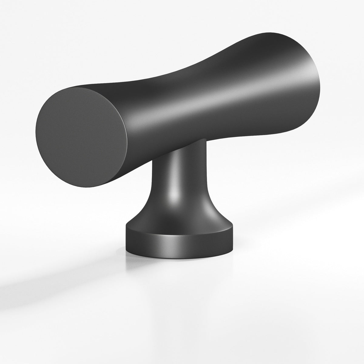 Colonial Bronze 290 Hourglass T-Knob, 2 in - Matte Graphite