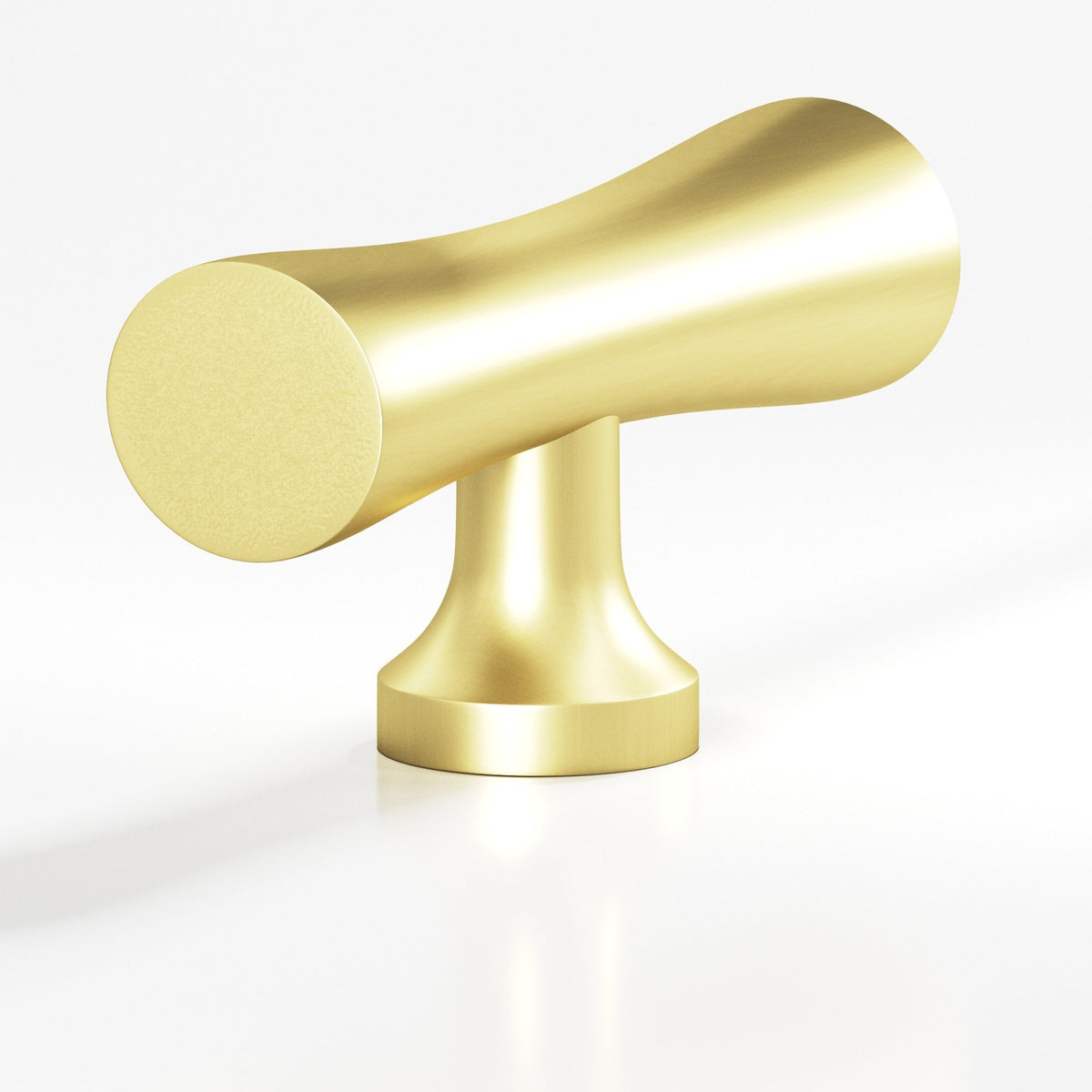 Colonial Bronze 290 Hourglass T-Knob, 2 in - Matte Satin Brass