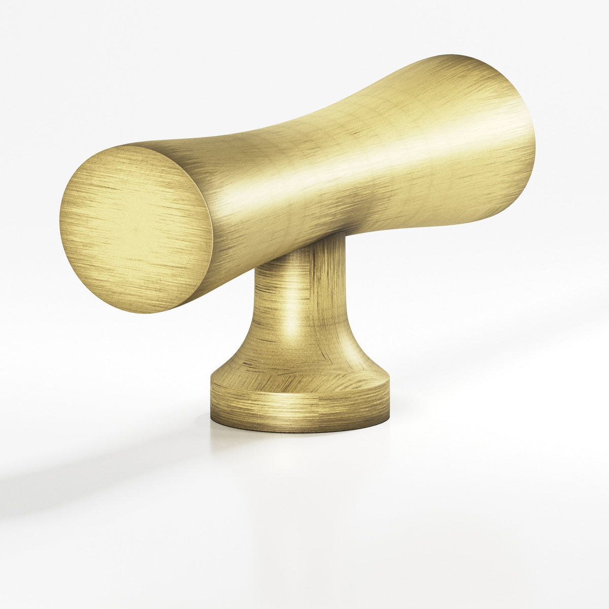 Colonial Bronze 290 Hourglass T-Knob, 2 in - Matte Antique Satin Brass