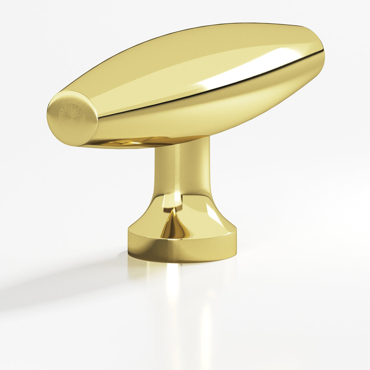 Colonial Bronze 291 Cigar T-Knob, 2 in - Polished Brass
