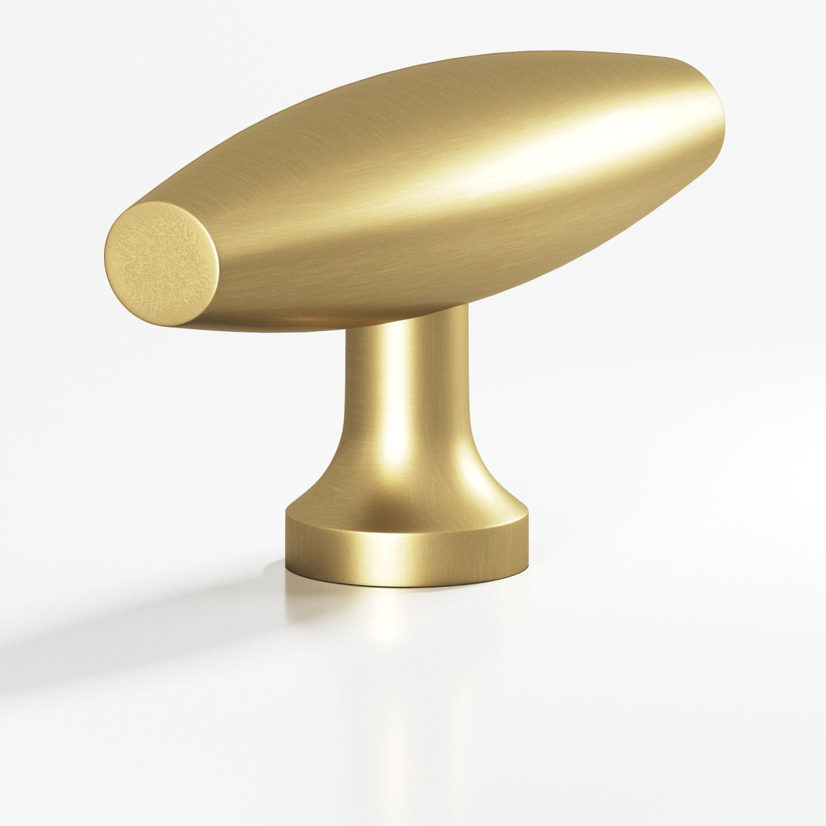 Colonial Bronze 291 Cigar T-Knob, 2 in - Satin Brass