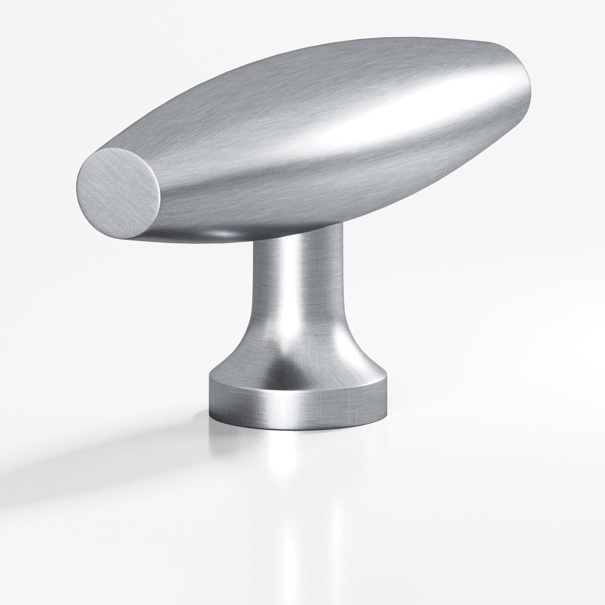 Colonial Bronze 291 Cigar T-Knob, 2 in - Satin Chrome