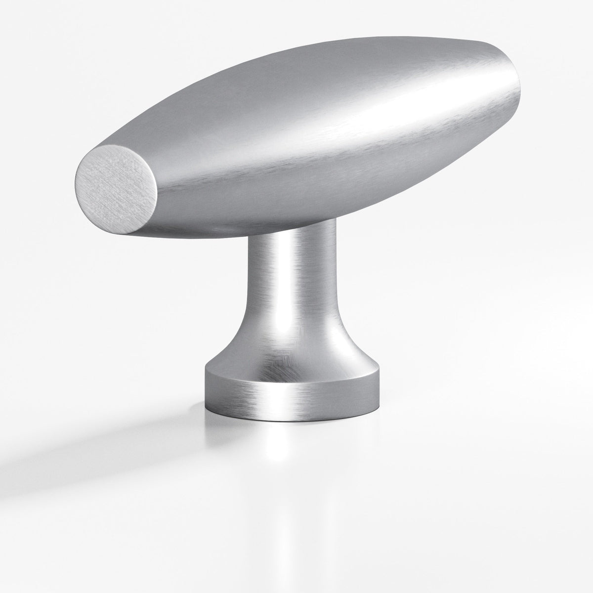 Colonial Bronze 291 Cigar T-Knob, 2 in - Matte Satin Chrome