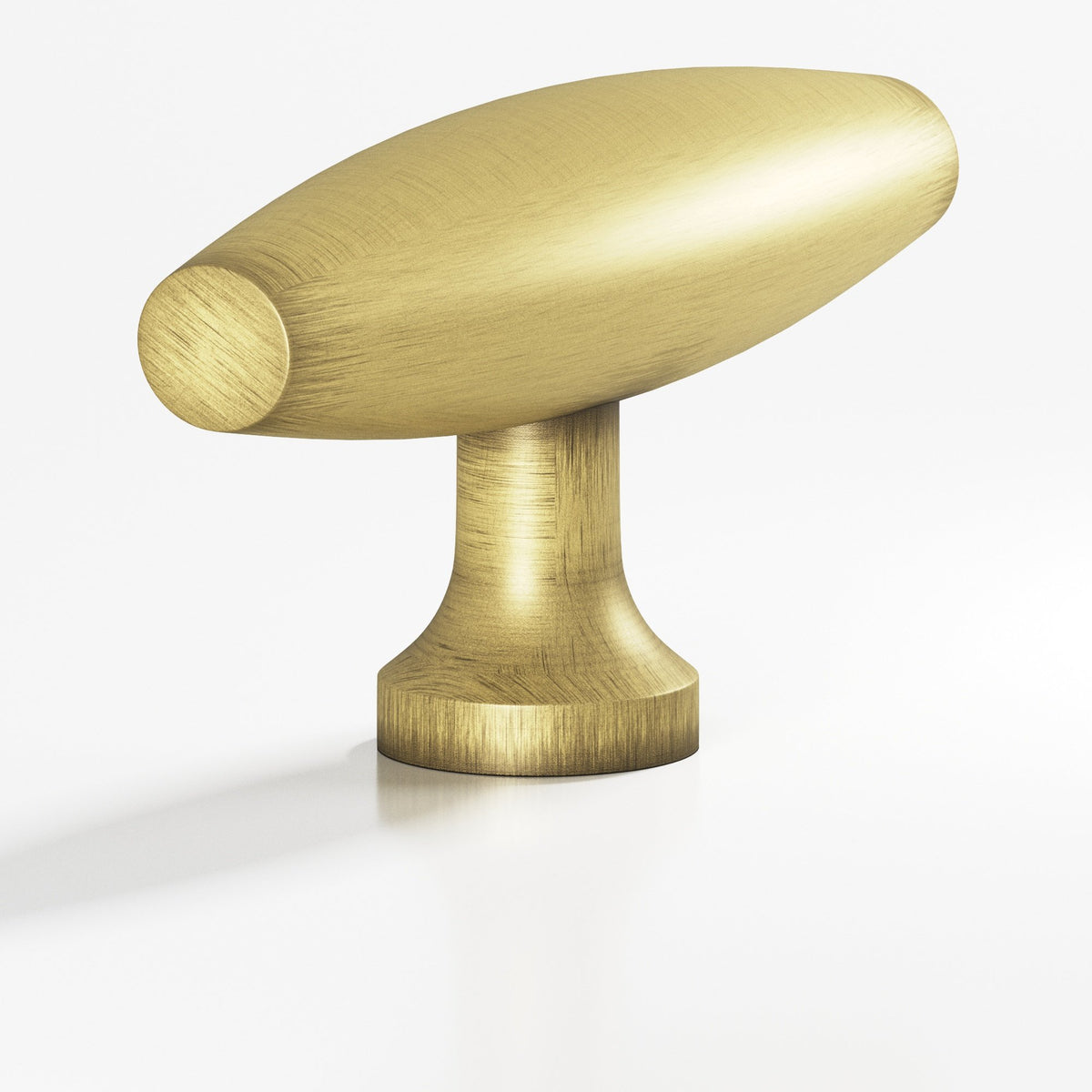Colonial Bronze 291 Cigar T-Knob, 2 in - Matte Antique Satin Brass