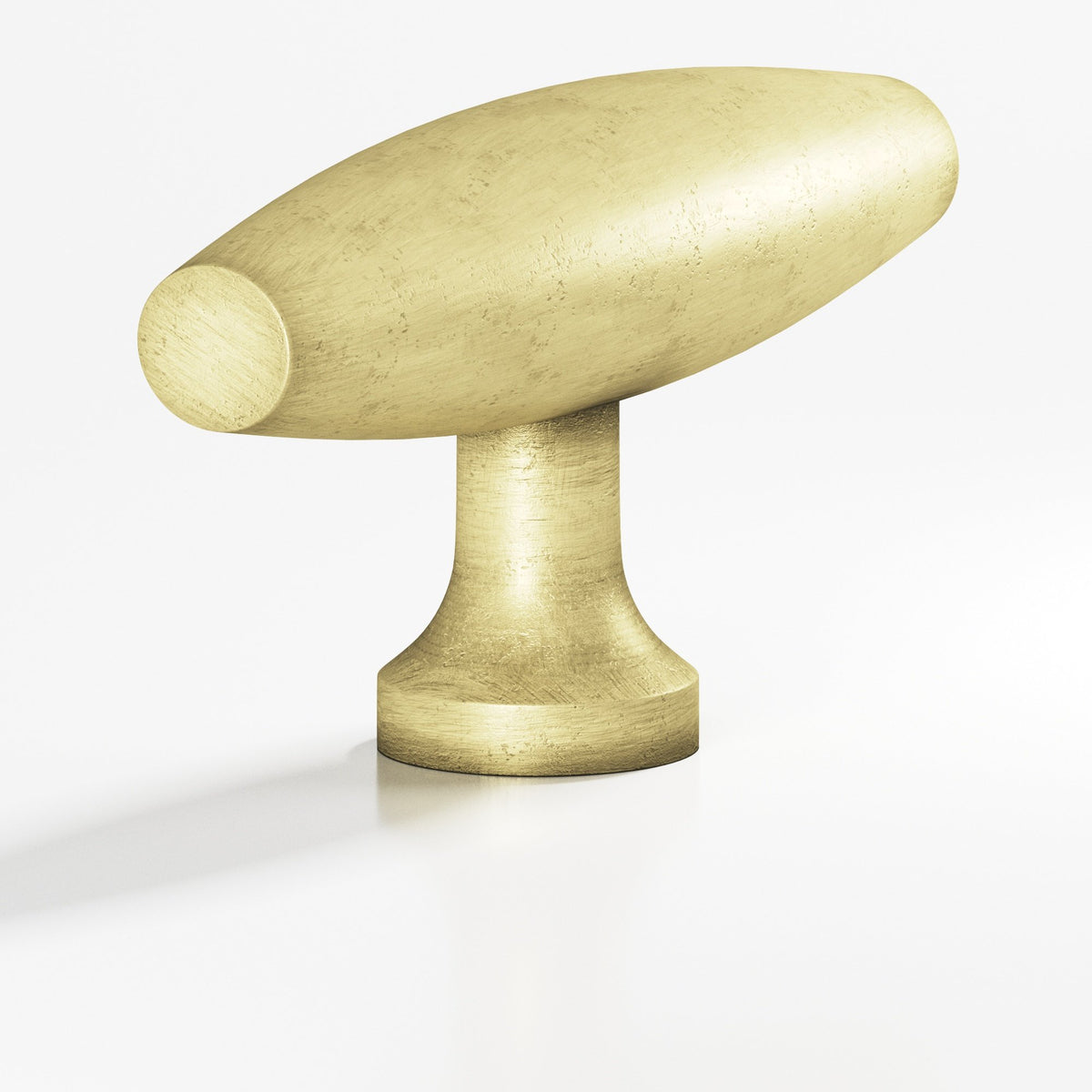 Colonial Bronze 291 Cigar T-Knob, 2 in - Distressed Antique Brass