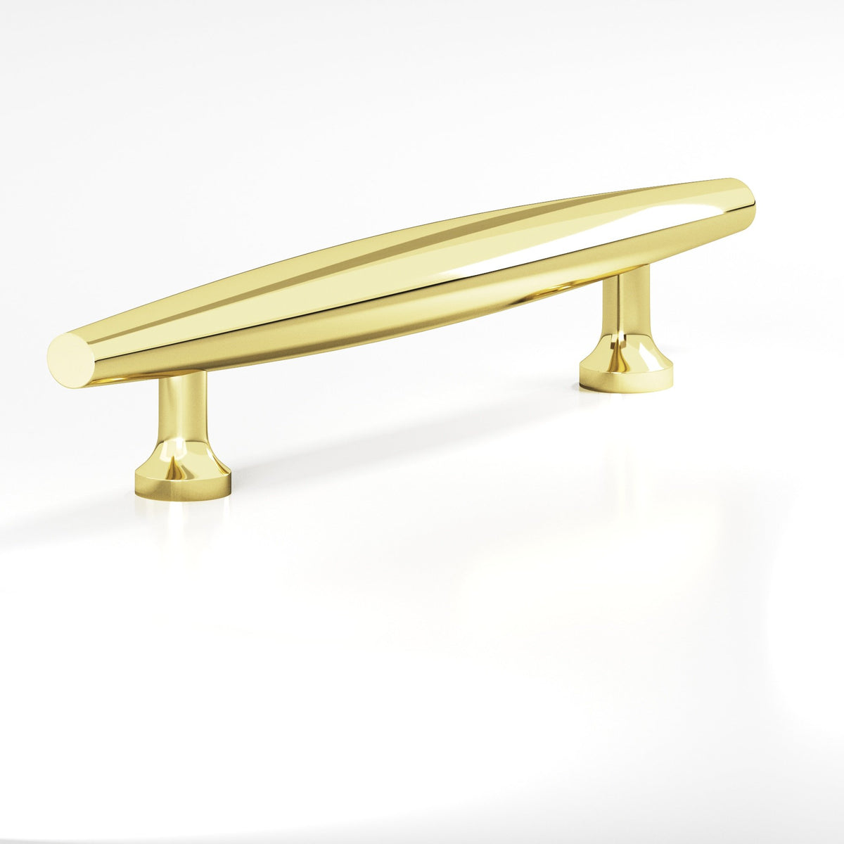 Colonial Bronze 293 Cigar Pull with Flared Posts, 3/4 in Diameter - Polished Brass
