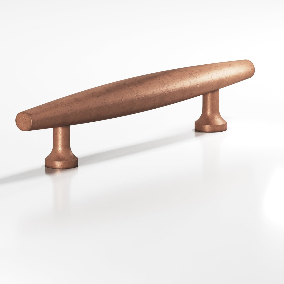 Colonial Bronze 297 Cigar Pull with Flared Posts, 1 in Diameter - Distressed Antique Copper