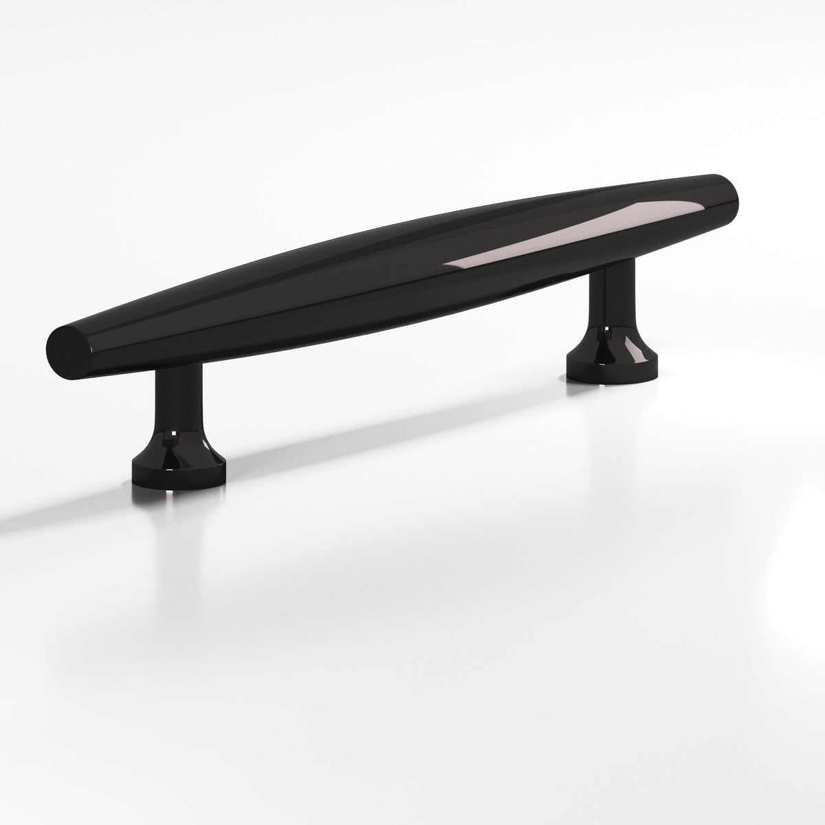 Colonial Bronze 293 Cigar Pull with Flared Posts, 3/4 in Diameter - Satin Black