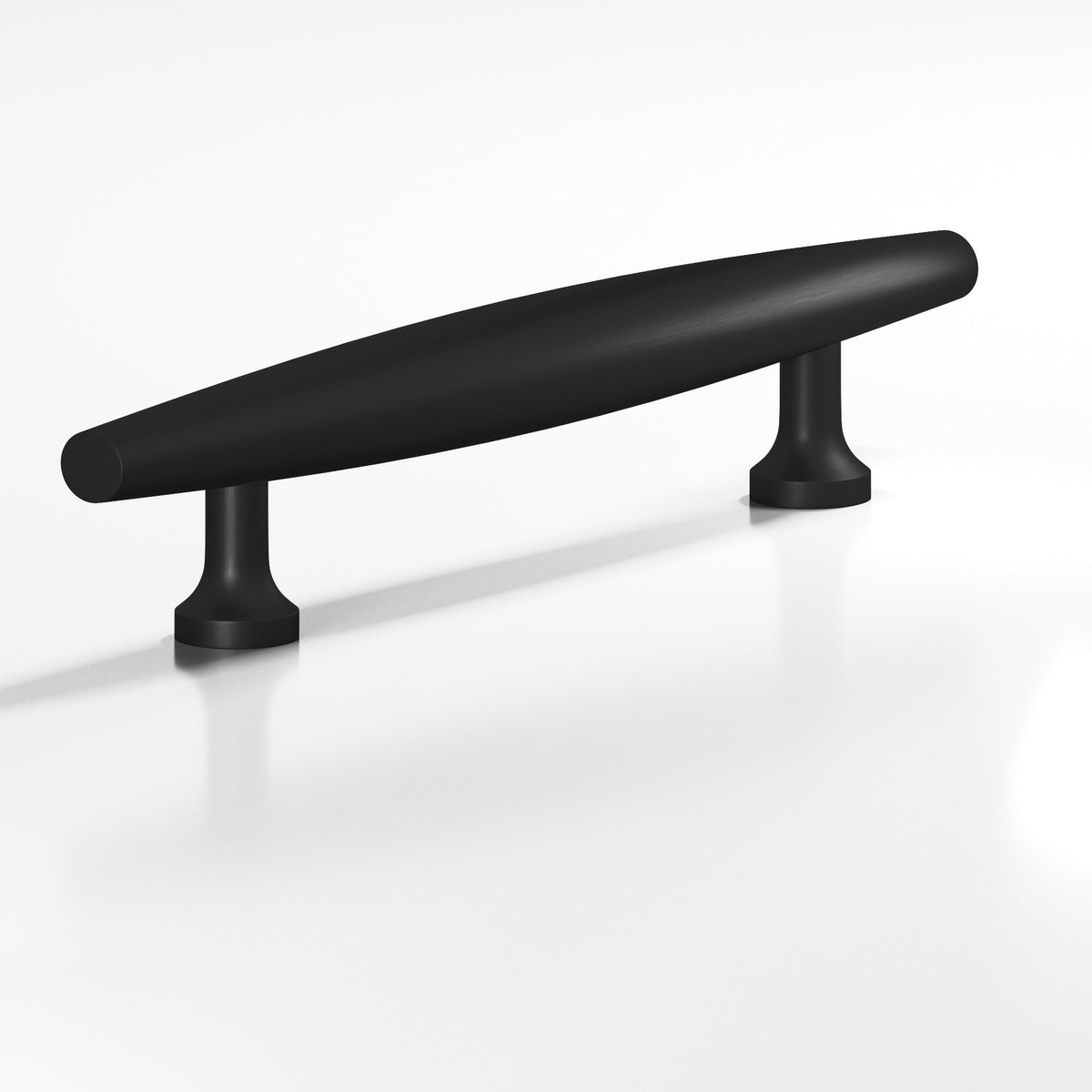Colonial Bronze 293 Cigar Pull with Flared Posts, 3/4 in Diameter - Matte Satin Black