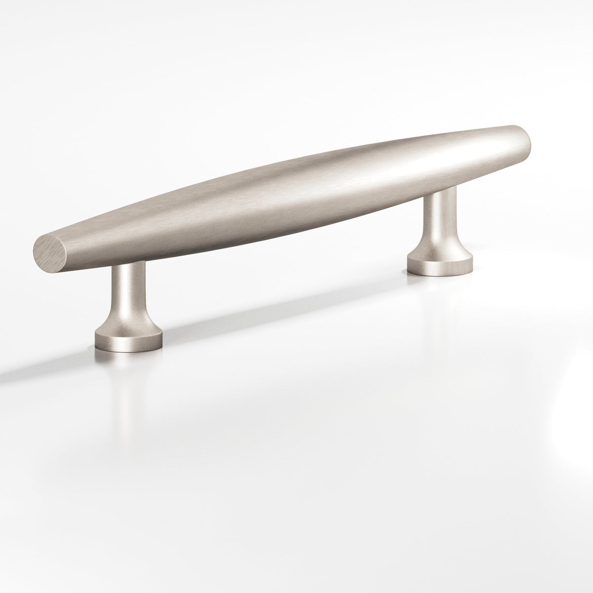 Colonial Bronze 293 Cigar Pull with Flared Posts, 3/4 in Diameter - Matte Satin Nickel