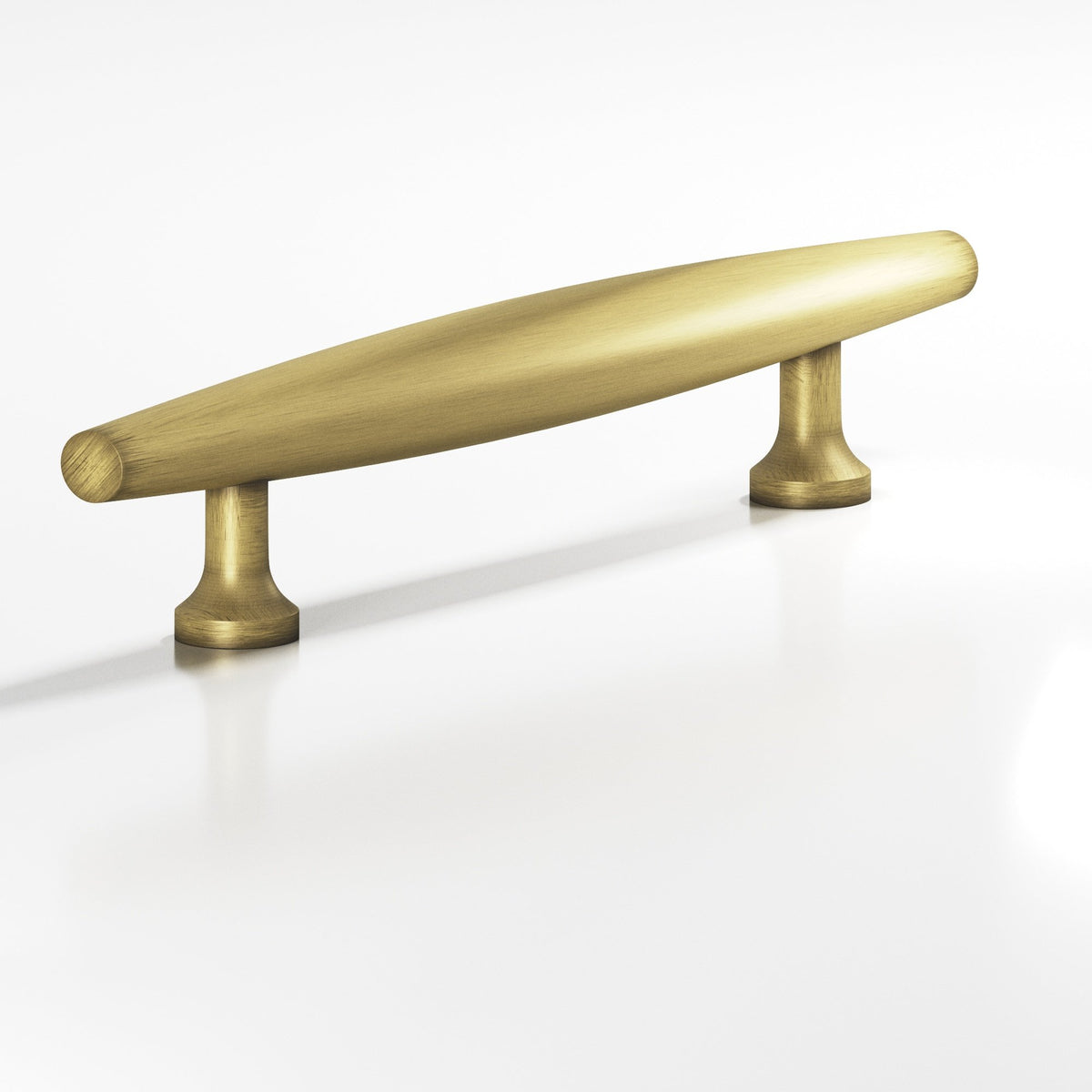 Colonial Bronze 293 Cigar Pull with Flared Posts, 3/4 in Diameter - Matte Antique Satin Brass