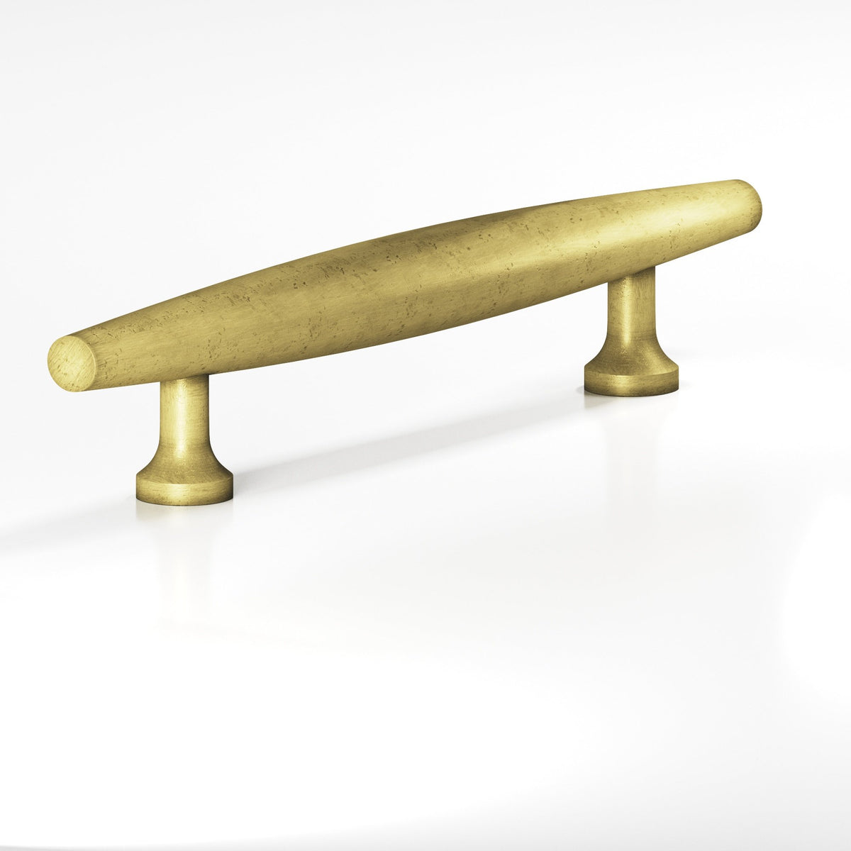 Colonial Bronze 293 Cigar Pull with Flared Posts, 3/4 in Diameter - Distressed Antique Brass