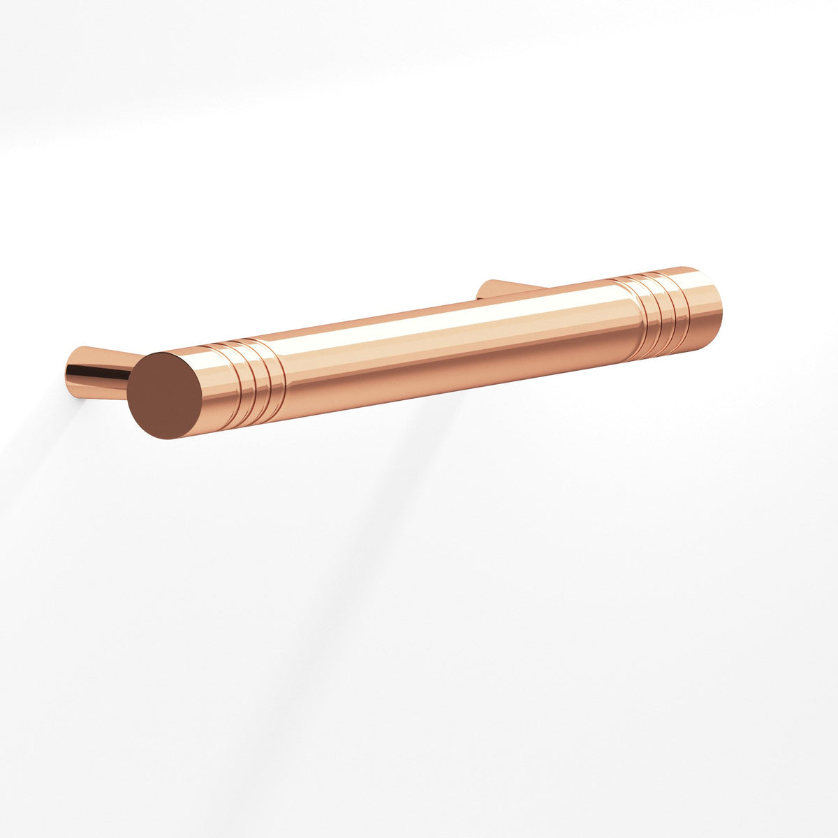 Colonial Bronze 304 Grooved Round Pull with Tapered Posts, 1/2 in Diameter - Polished Copper