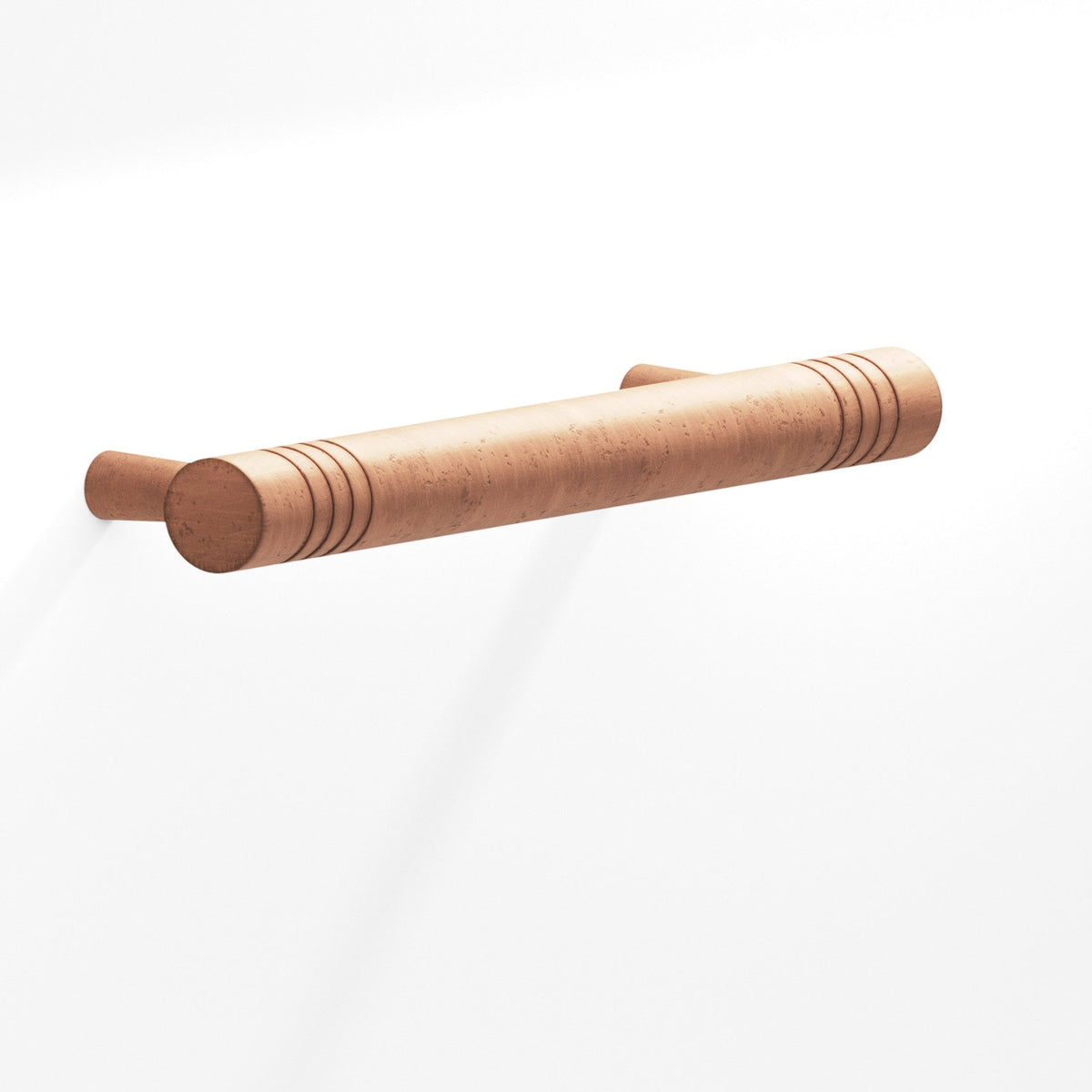 Colonial Bronze 304 Grooved Round Pull with Tapered Posts, 1/2 in Diameter - Distressed Antique Copper