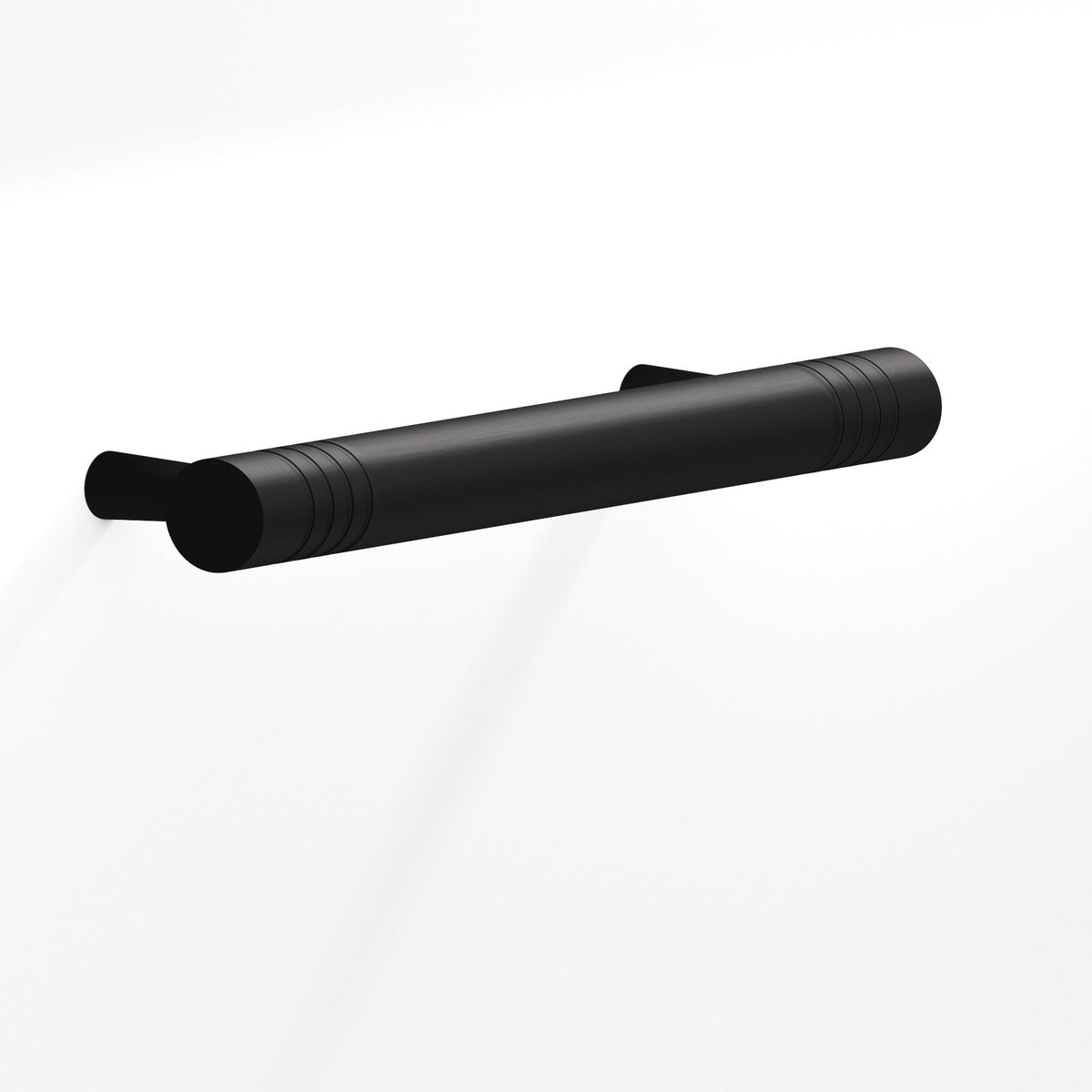 Colonial Bronze 304 Grooved Round Pull with Tapered Posts, 1/2 in Diameter - Matte Satin Black