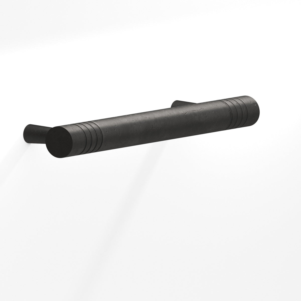 Colonial Bronze 304 Grooved Round Pull with Tapered Posts, 1/2 in Diameter - Distressed Satin Black