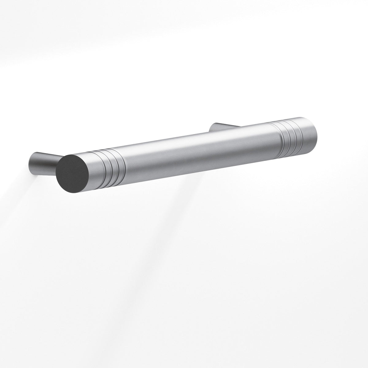 Colonial Bronze 304 Grooved Round Pull with Tapered Posts, 1/2 in Diameter - Matte Satin Chrome
