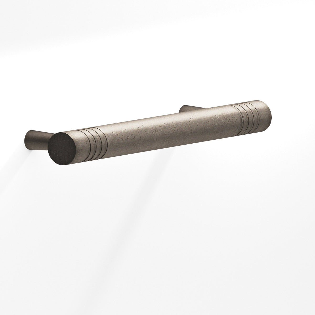Colonial Bronze 304 Grooved Round Pull with Tapered Posts, 1/2 in Diameter - Distressed Pewter