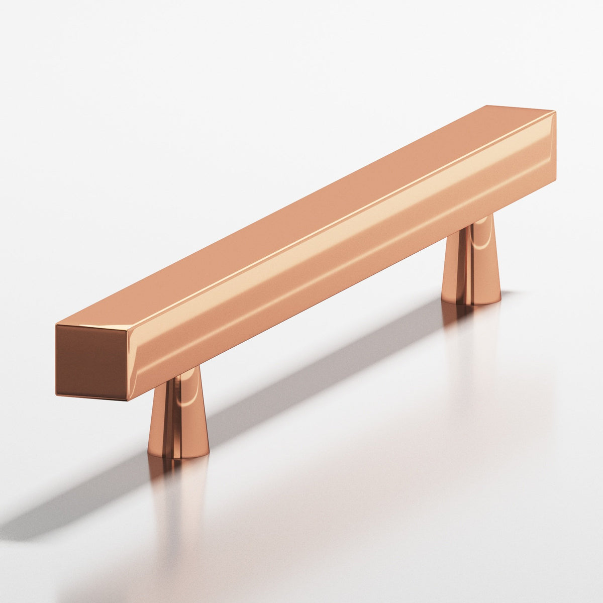 Colonial Bronze 306 Square Pull with Tapered Posts, 7/16 in Square Bar - Polished Copper