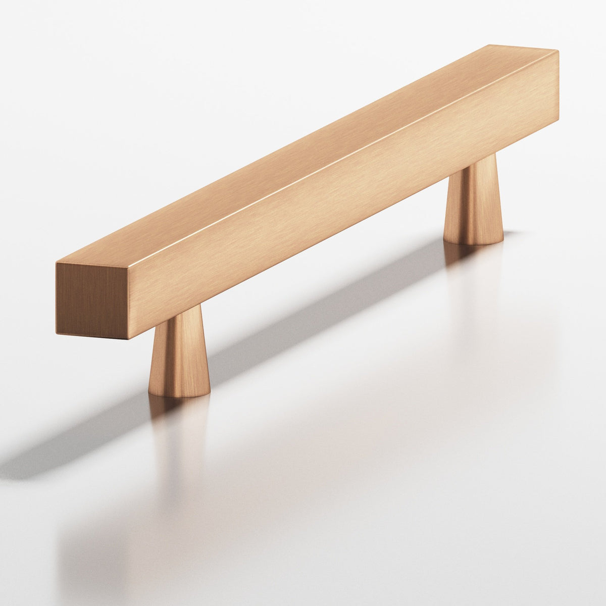 Colonial Bronze 306 Square Pull with Tapered Posts, 7/16 in Square Bar - Satin Bronze