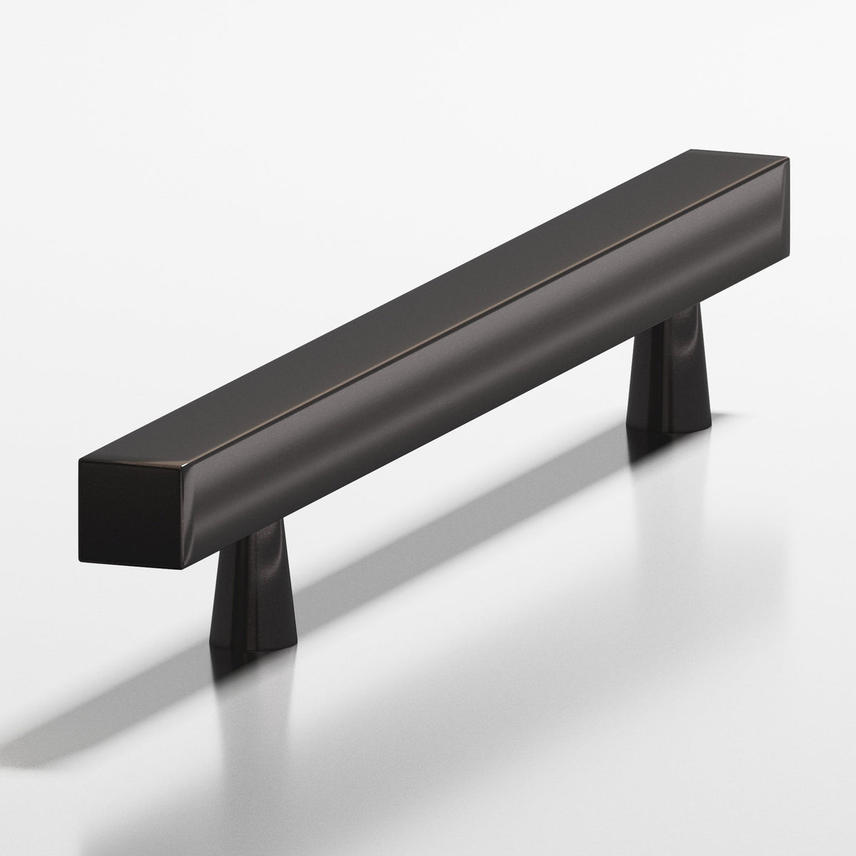 Colonial Bronze 306 Square Pull with Tapered Posts, 7/16 in Square Bar - Satin Black