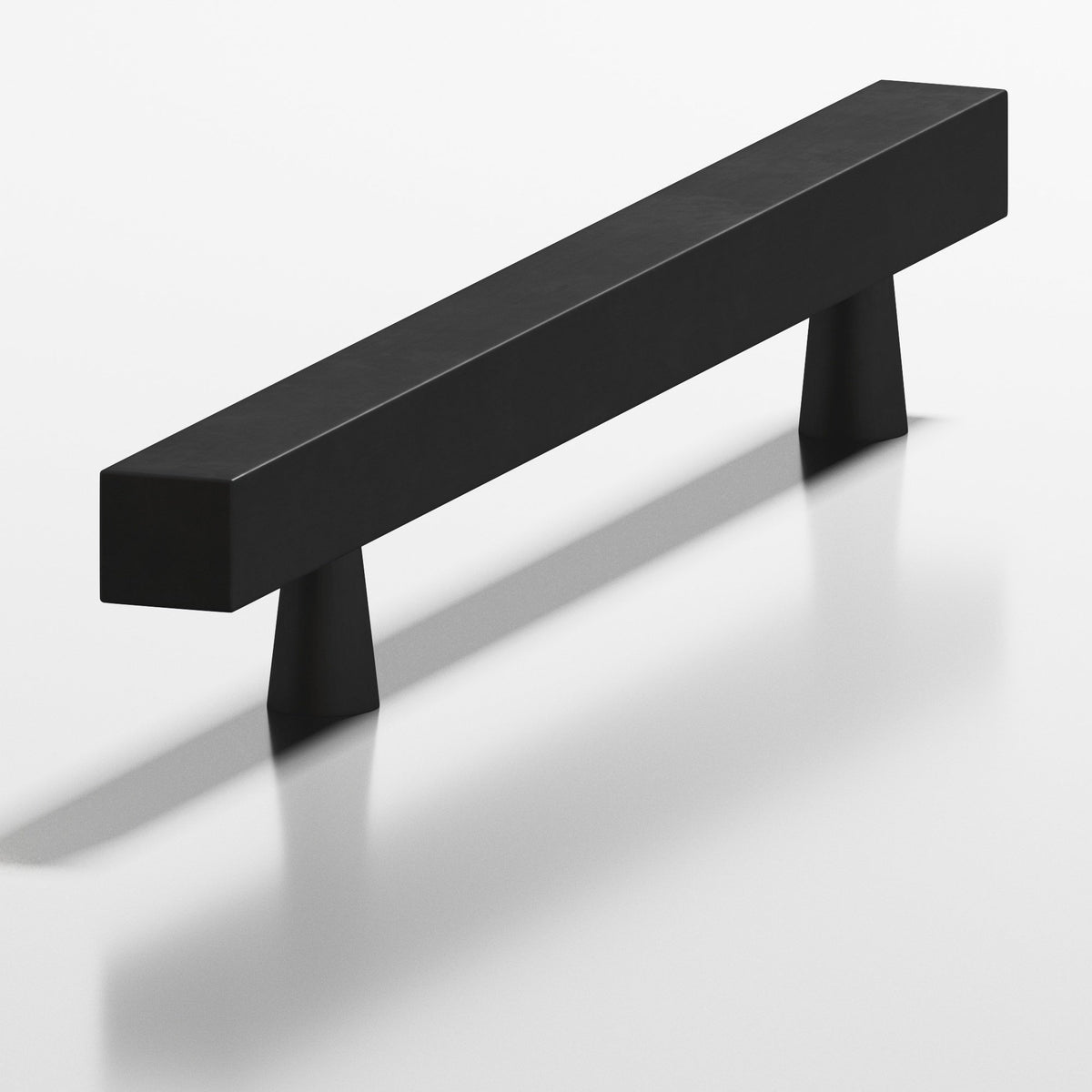 Colonial Bronze 306 Square Pull with Tapered Posts, 7/16 in Square Bar - Matte Satin Black