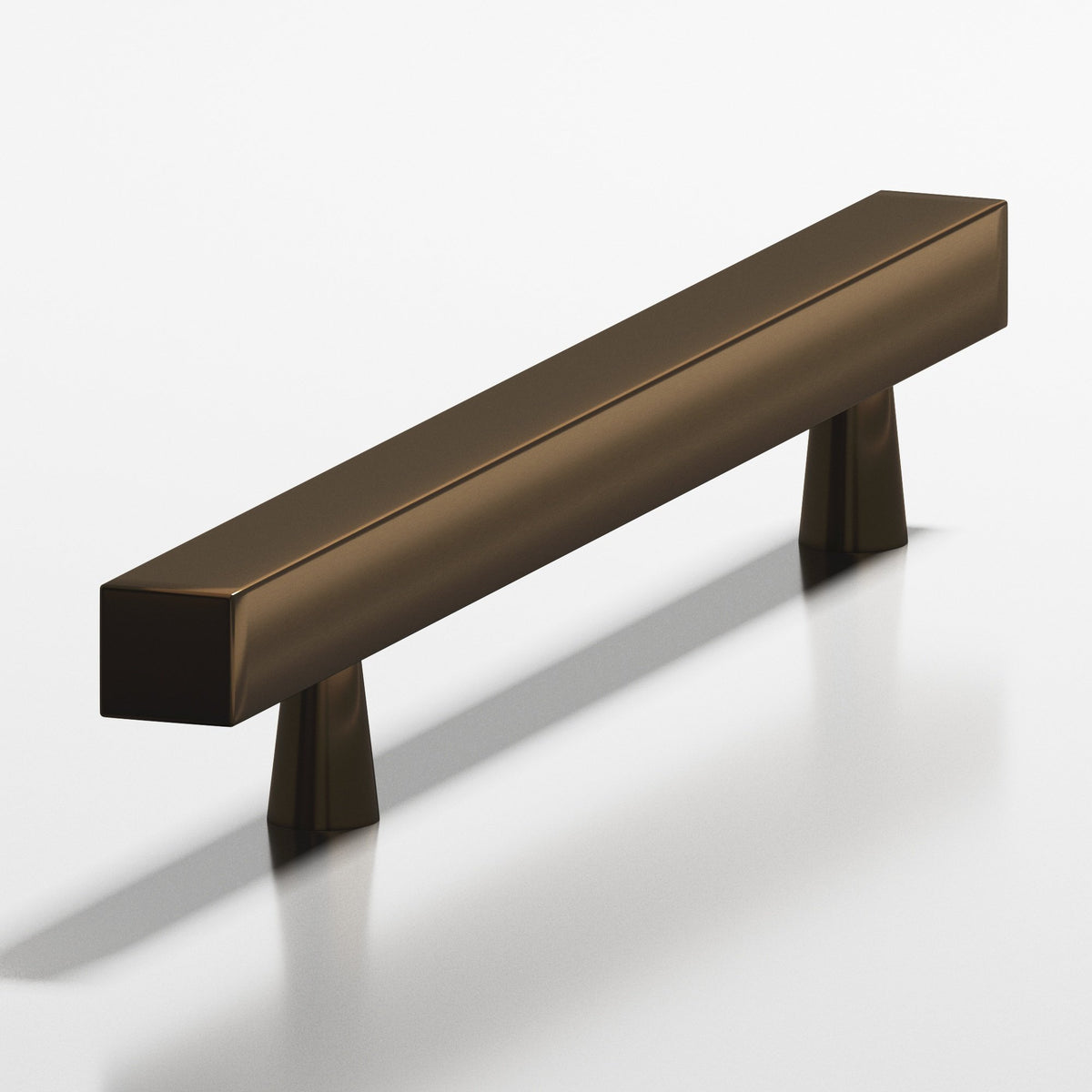 Colonial Bronze 306 Square Pull with Tapered Posts, 7/16 in Square Bar - Oil Rubbed Bronze
