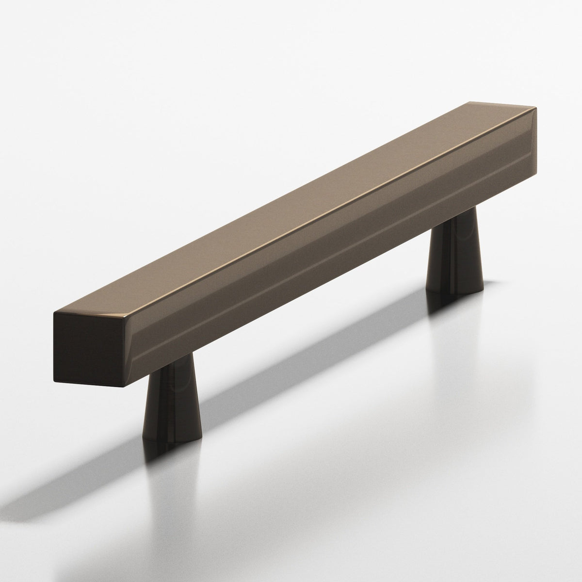 Colonial Bronze 306 Square Pull with Tapered Posts, 7/16 in Square Bar - Dark Statuary Bronze