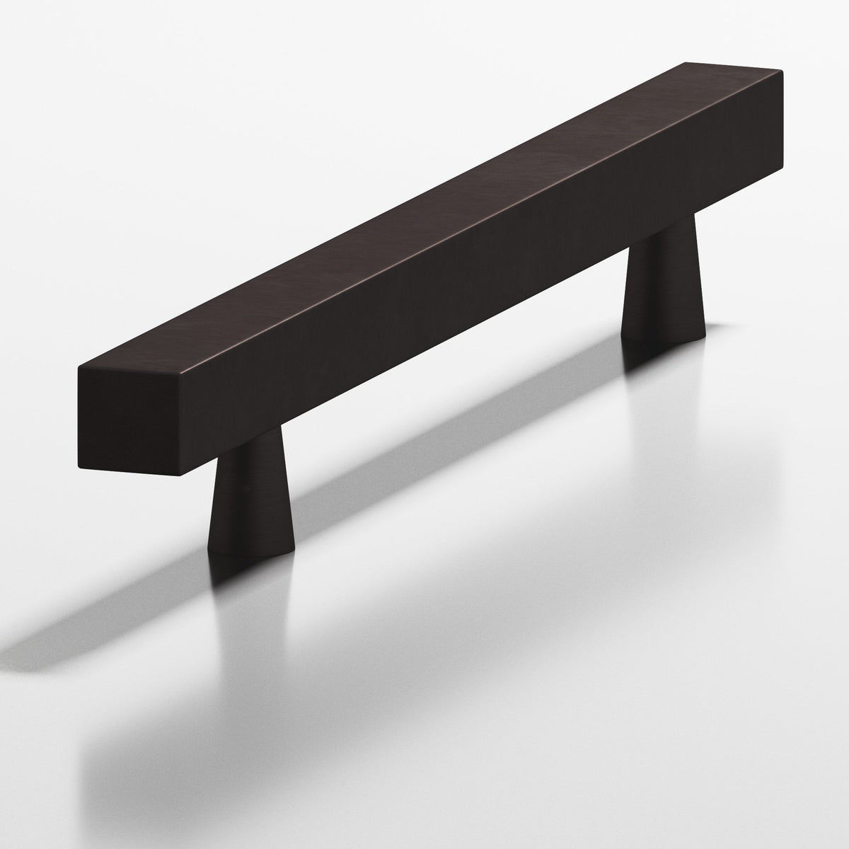 Colonial Bronze 306 Square Pull with Tapered Posts, 7/16 in Square Bar - Matte Dark Statuary Bronze