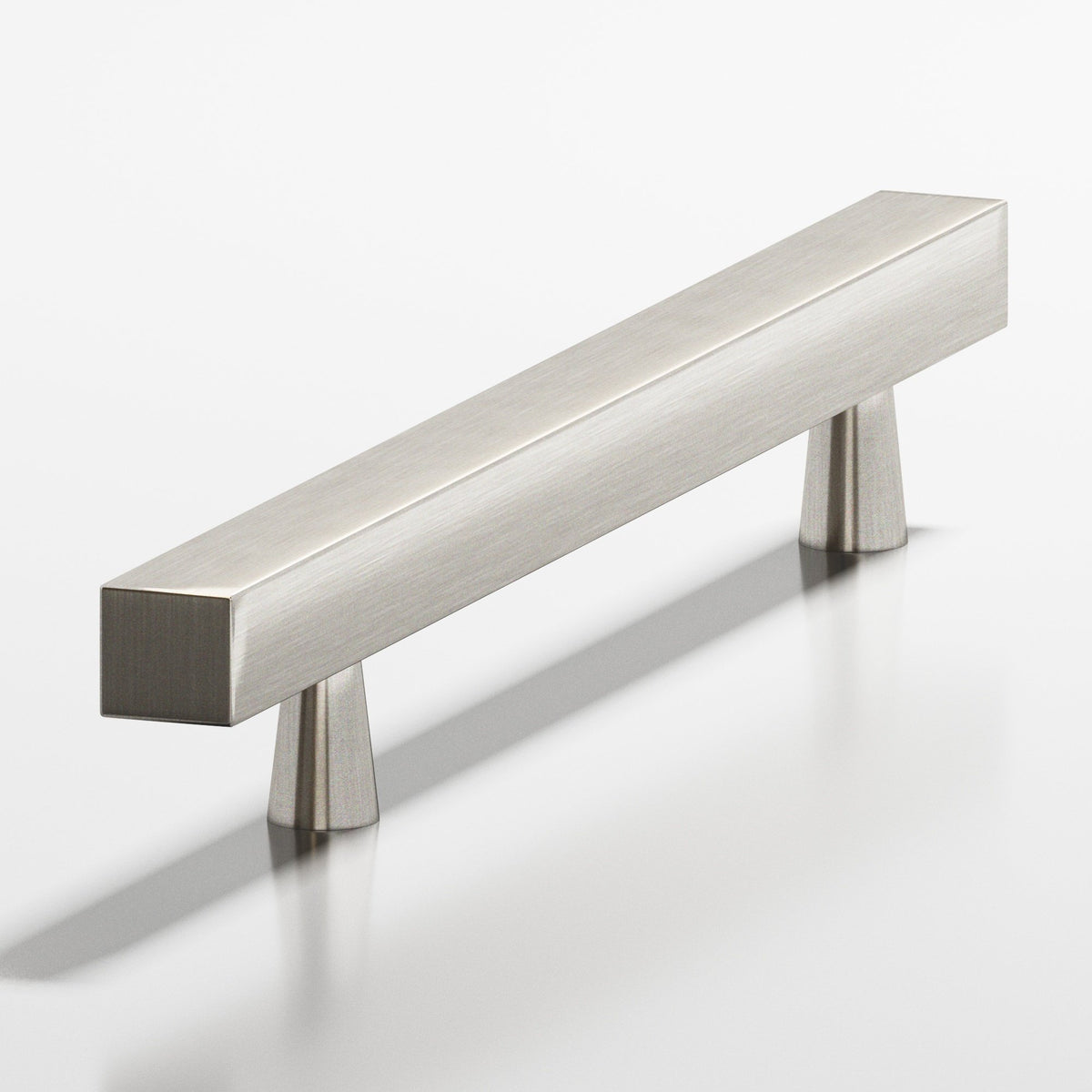 Colonial Bronze 306 Square Pull with Tapered Posts, 7/16 in Square Bar - Satin Nickel