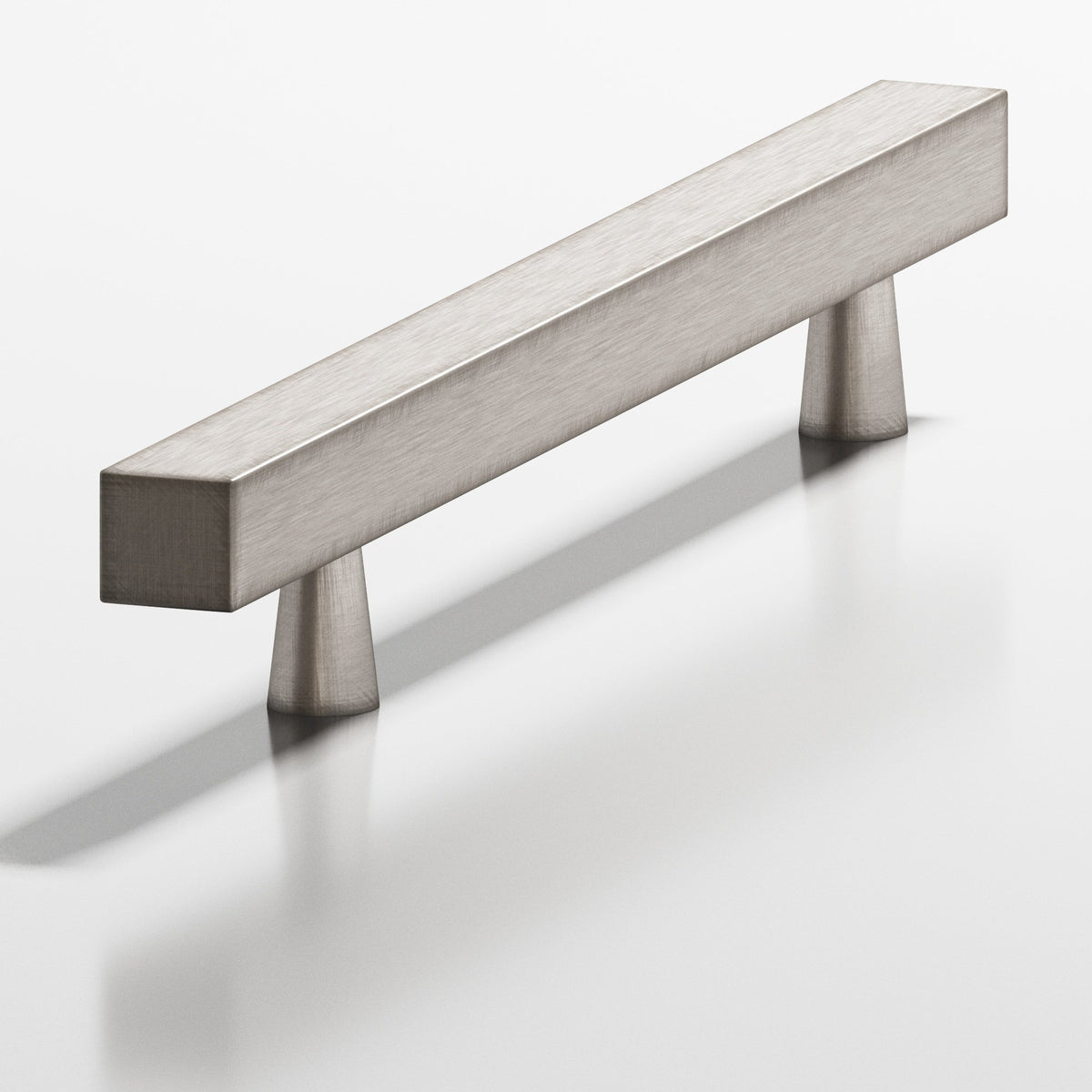 Colonial Bronze 306 Square Pull with Tapered Posts, 7/16 in Square Bar - Pewter