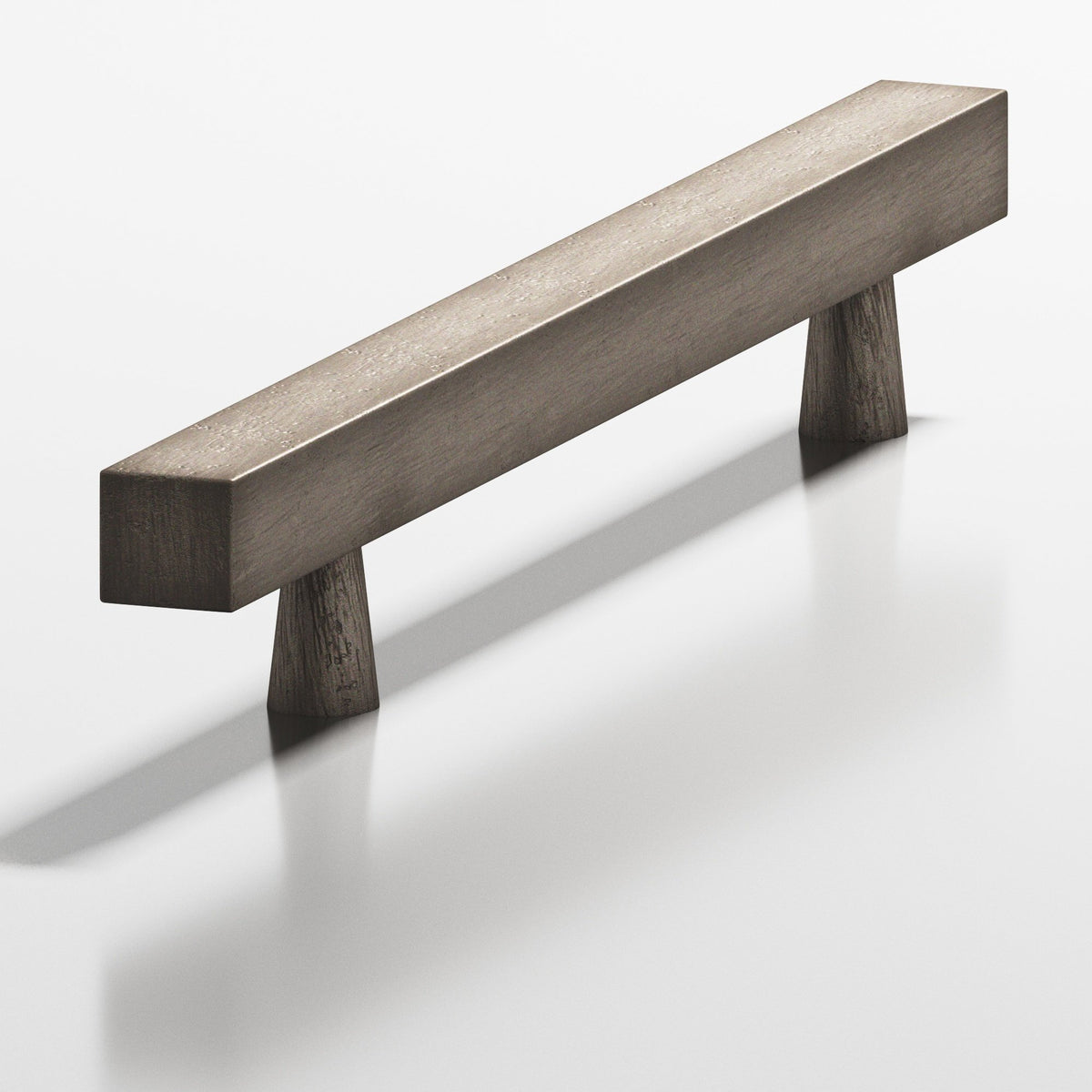 Colonial Bronze 306 Square Pull with Tapered Posts, 7/16 in Square Bar - Distressed Pewter