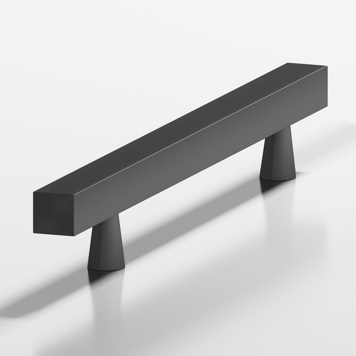 Colonial Bronze 306 Square Pull with Tapered Posts, 7/16 in Square Bar - Matte Graphite